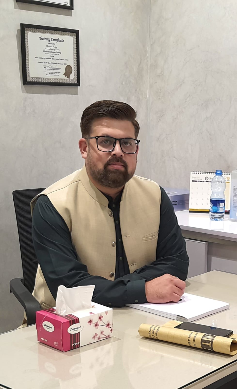 Dr. Muhammad Tauseef Nisar at his clinic